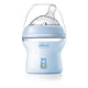 Chicco NaturalFeeling butelka plastikowa ze smoczkiem silikonowym przepływ wolny 0m+ Niebieska 150ml
