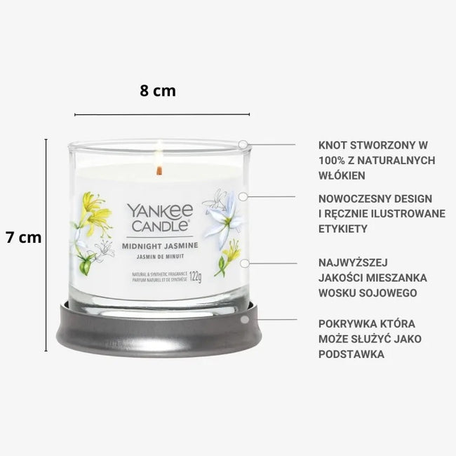 Yankee Candle Mała świeca zapachowa Midnight Jasmine 122g