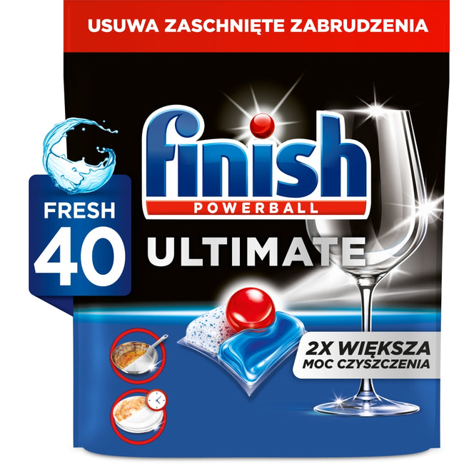 Finish Ultimate Fresh kapsułki do mycia naczyń w zmywarce 40szt