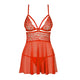 Obsessive 838-BAB-3 babydoll i stringi Red S/M