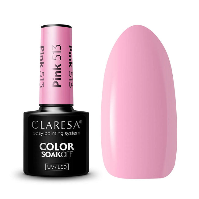 Claresa Color Soak Off UV/LED Pink lakier hybrydowy 5g