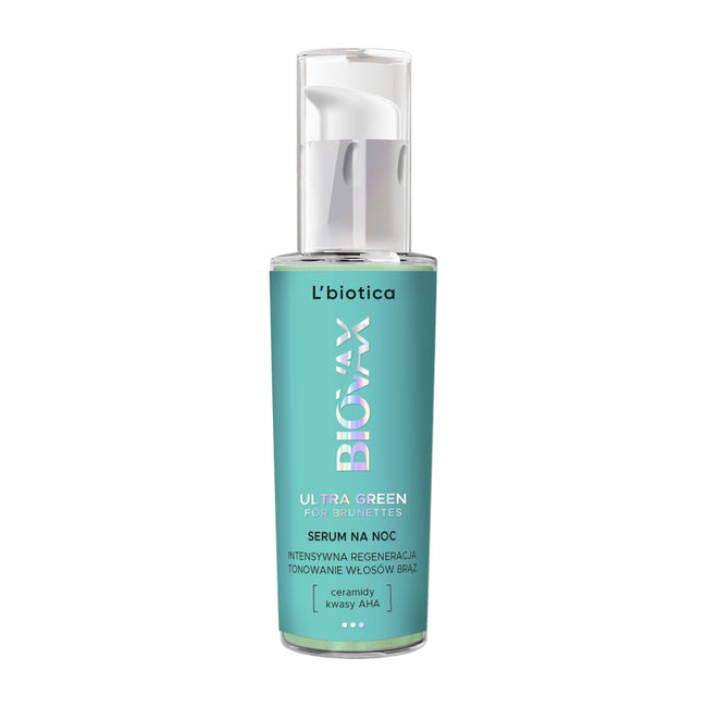 BIOVAX Glamour Ultra Green For Brunettes serum do włosów na noc dla brunetek 100ml