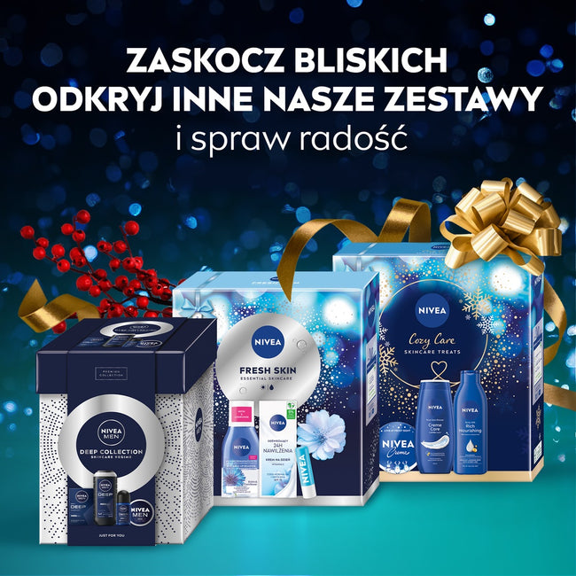 Nivea You Got This zestaw żel pod prysznic 250ml + kojący płyn micelarny 200ml + antyperspirant roll-on 50ml + pielęgnująca pomadka do ust 4.8g
