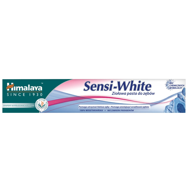 Himalaya Sensi-White ziołowa pasta wybielająca na wrażliwe i krwawiące dziąsła 75ml