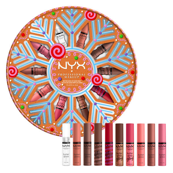 NYX Professional MakeUp Holiday Butter Gloss Vault zestaw błyszczyków 10x8ml