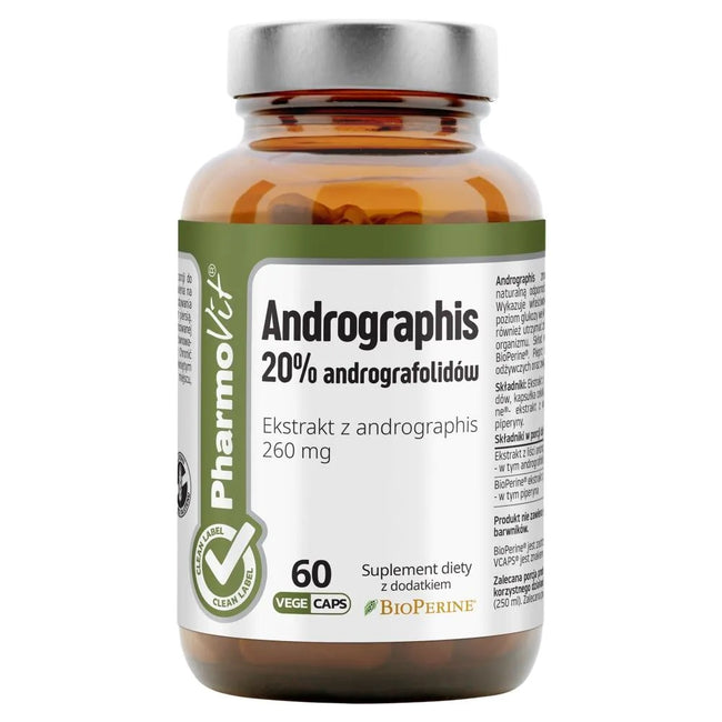 Pharmovit Andrographis 20% andrografolidów suplement diety 60 kapsułek