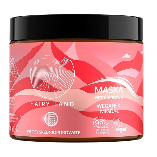 Hairy Land Maska emolientowa do włosów średnioporowatych Wegański Migdał 400ml