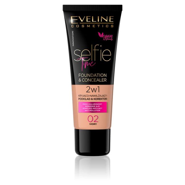 Eveline Cosmetics Selfie Time Foundation & Concealer kryjąco-nawilżający pokład i korektor