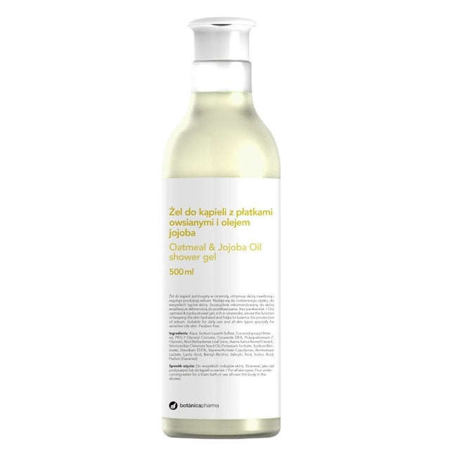 Botanicapharma Żel do kąpieli z płatkami owsianymi i olejem jojoba 500ml