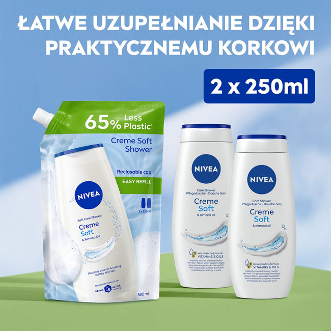 Nivea Creme Soft żel pod prysznic opakowanie uzupełniające 500ml