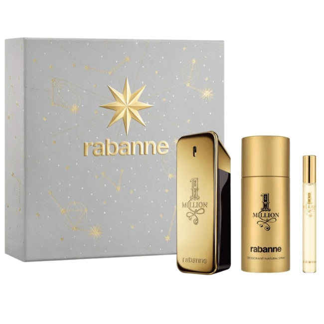 Paco Rabanne 1 Million Men zestaw woda toaletowa spray 100ml + dezodorant spray 150ml + woda toaletowa 10ml