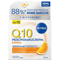 Nivea Q10 Przeciwzmarszczkowa Energia rozświetlający krem na dzień SPF15 50ml