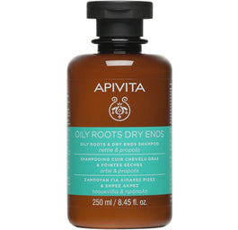 Apivita Oily Roots & Dry Ends Shampoo szampon regulujący przetłuszczanie nasady i odżywiający suche końcówki z pokrzywą i propolisem 250ml