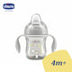 Chicco Transition Cup pierwszy kubek treningowy z miękkim ustnikiem 4m+ Szary 200ml