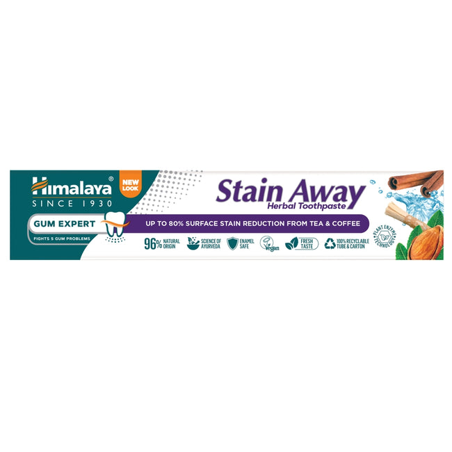Himalaya Ziołowa pasta na przebarwienia zębów od kawy i herbaty Stain Away 75ml