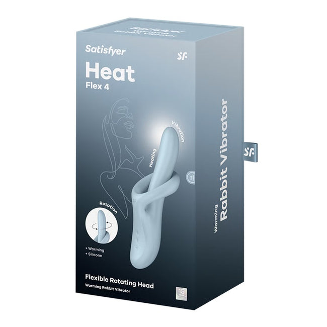 Satisfyer Heat Flex 4 wibrator rotacyjny z funkcją podgrzewania Blue
