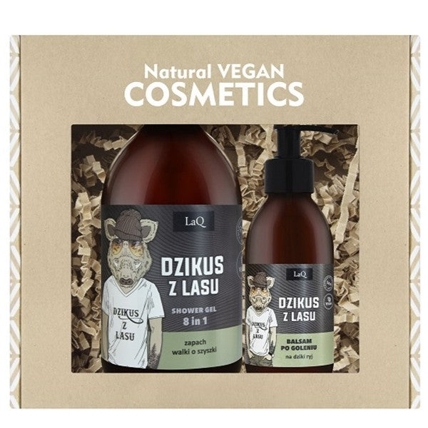 LaQ Dzikus z Lasu zestaw żel pod prysznic 500ml + balsam po goleniu 150ml