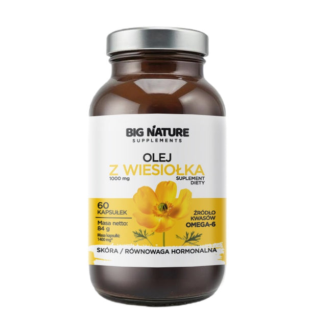 Big Nature Olej z wiesiołka suplement diety 60 kapsułek