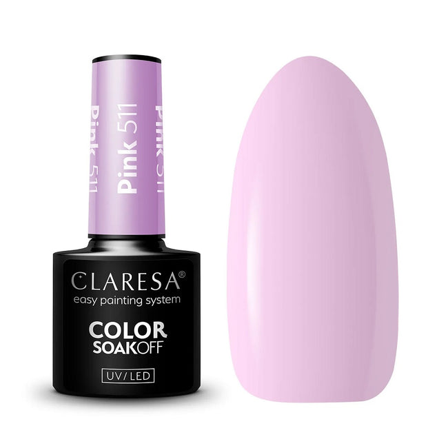 Claresa Color Soak Off UV/LED Pink lakier hybrydowy 5g