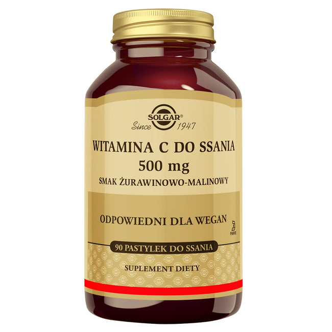 Solgar Witamina C 500mg suplement diety 90 pastylek do ssania
