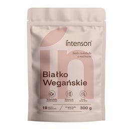 Intenson Białko Wegańskie o smaku białej czekolady i malin 300g