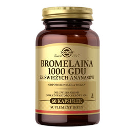 Solgar Bromelaina suplement diety 60 kapsułek