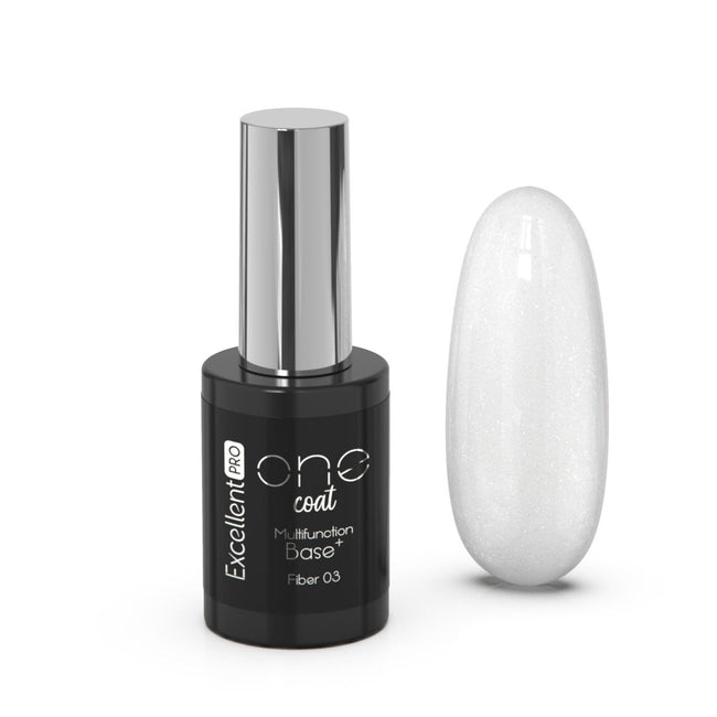 Excellent PRO One Coat Multifunction Fiber Base baza hybrydowa z włóknami Sparkling Snow 11g