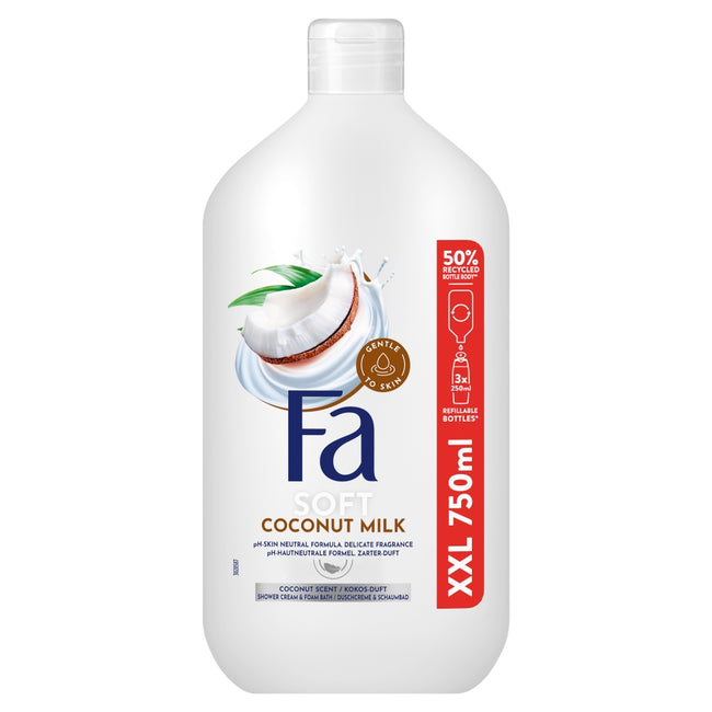Fa Coconut Milk kremowy żel pod prysznic o zapachu mleczka kokosowego 750ml