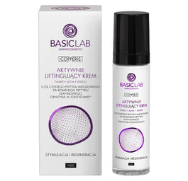 BasicLab Copperis aktywnie liftingujący krem na noc do twarzy szyi i dekoltu 50ml