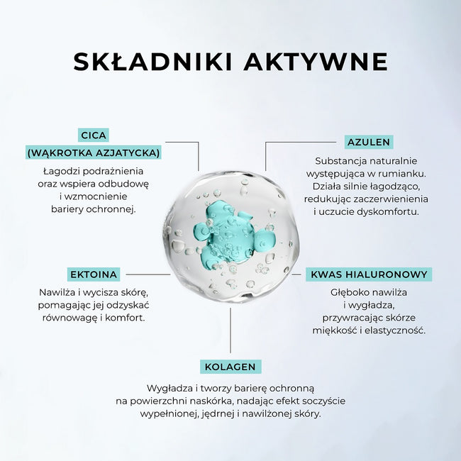 L'biotica Maska kolagenowa z CICA i azulenem w mikrokapsułkach Ukojenie i Redukcja Zaczerwienień 1szt.