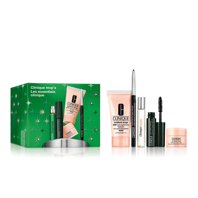 Clinique Clinique MVP's zestaw intensywnie nawilżający żelowy krem 30ml + krem-żel pod oczy 5ml + kredka do oczu 0.14g + tusz do rzęs 3.5ml + perfumy 5ml