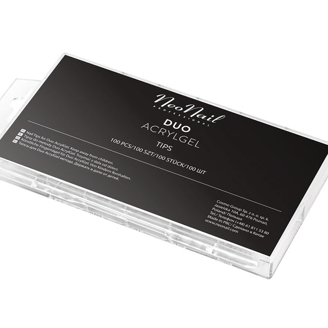 NeoNail Duo Acrylgel Tips formy/ tipsy do przedłużania paznokci akrylożelem 100szt