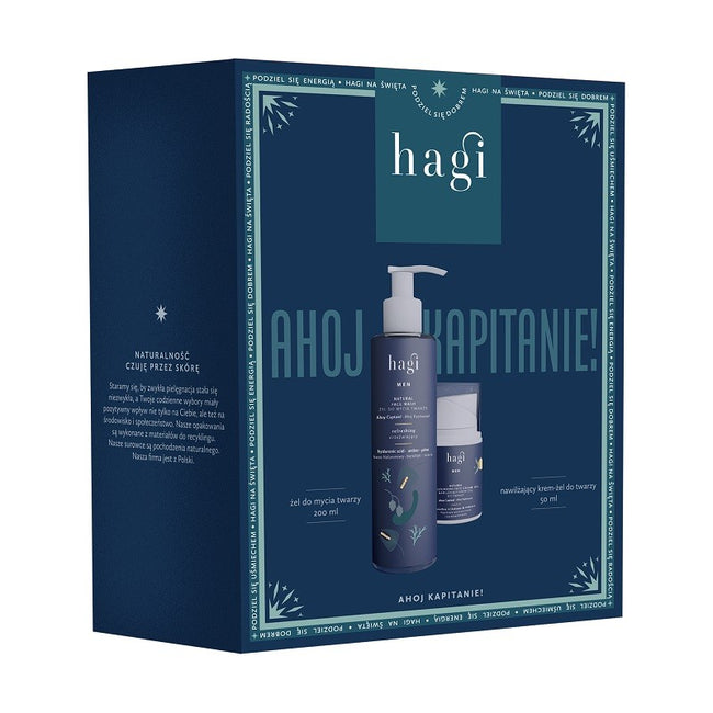 Hagi Ahoj Kapitanie! zestaw żel do mycia twarzy 200ml + krem-żel nawilżający do twarzy 50ml