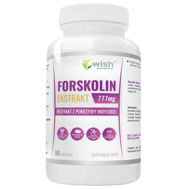 WISH Pharmaceutical Forskolin Ekstrakt 777mg suplement diety 90 kapsułek