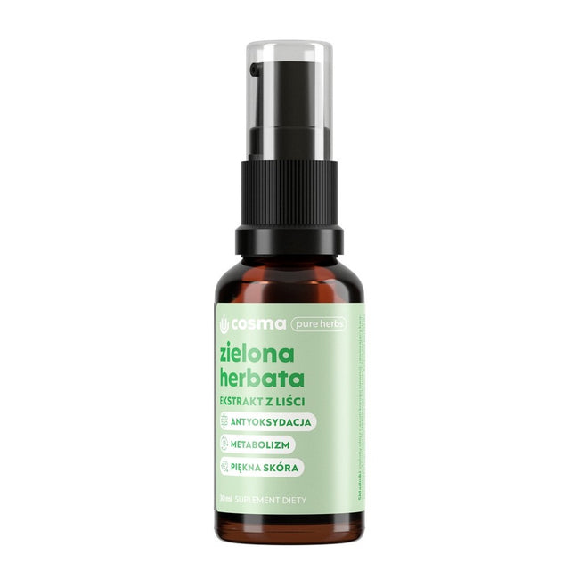 Cosma Cannabis Pure Herbs Zielona Herbata ekstrakt z liści zielonej herbaty suplement diety 30ml