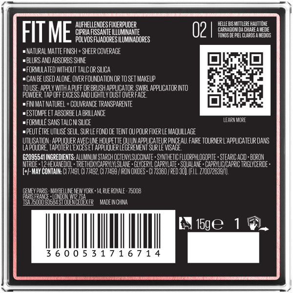 Maybelline Fit Me puder sypki 15g