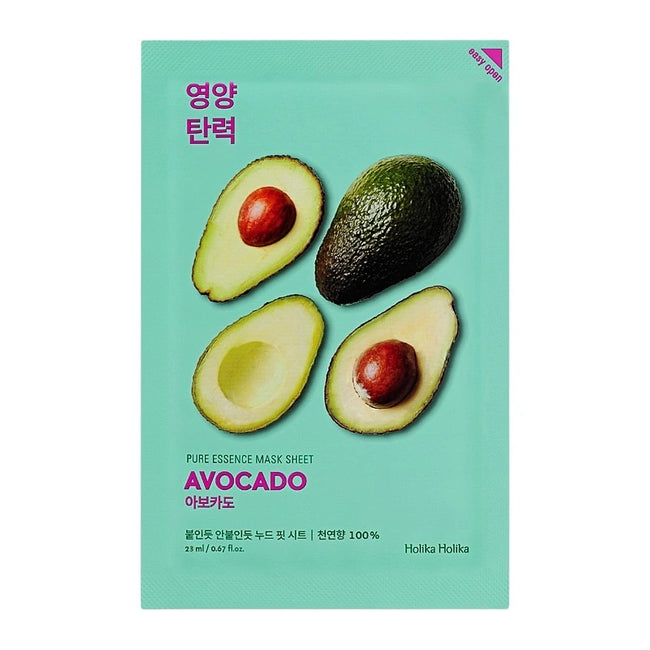 HOLIKA HOLIKA Pure Essence Mask Sheet Avocado łagodząca maseczka z ekstraktem z awokado 20ml
