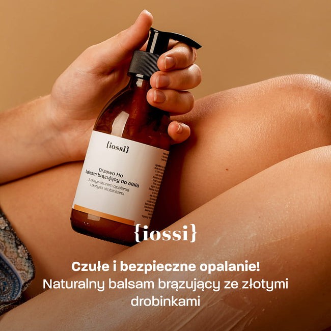 Iossi Drzewo Ho balsam brązujący do ciała z aktywatorem opalania i złotymi drobinkami 190ml
