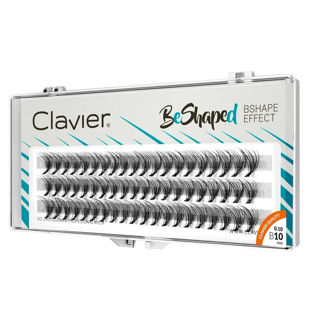 Clavier BeShaped jedwabne kępki rzęs skręt B 10D