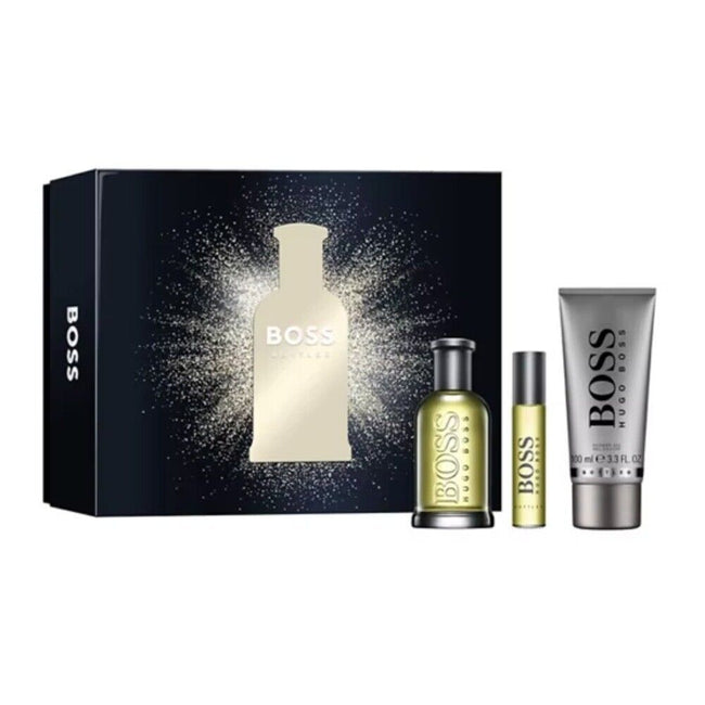 Hugo Boss Bottled zestaw woda toaletowa spray 100ml + żel pod prysznic 100ml + woda toaletowa spray 10ml