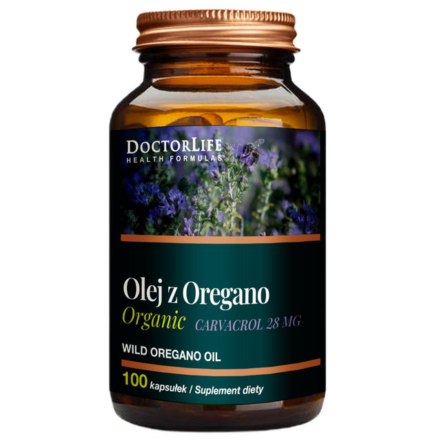 Doctor Life Olej z oregano suplement diety 100 kapsułek