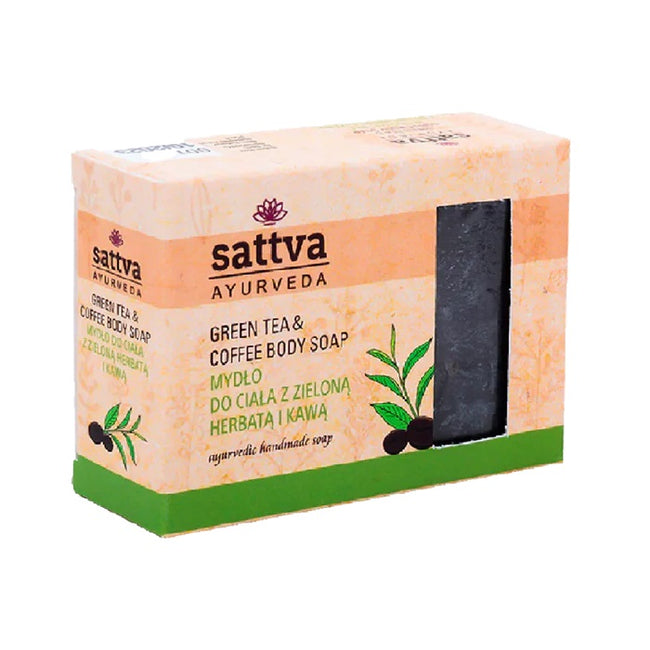 Sattva Glicerynowe mydło do ciała Zielona Herbata i Kawa 125g