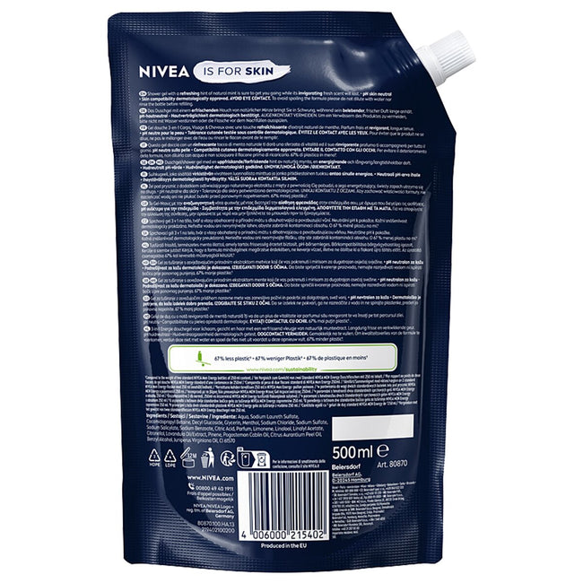 Nivea Men Energy żel pod prysznic opakowanie uzupełniające 500ml