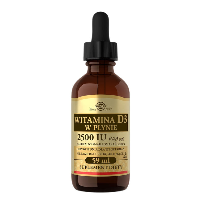 Solgar Witamina D3 w płynie 2500 IU suplement diety 59ml