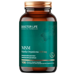 Doctor Life MSM Siarka Organiczna 1400mg suplement diety 100 kapsułek