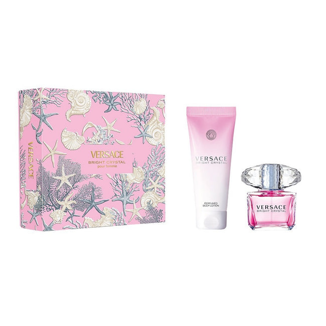 Versace Bright Crystal zestaw woda toaletowa spray 90ml + balsam do ciała 150ml