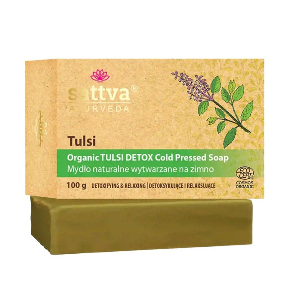 Sattva Organiczne mydło wytwarzane na zimno Tulsi 100g