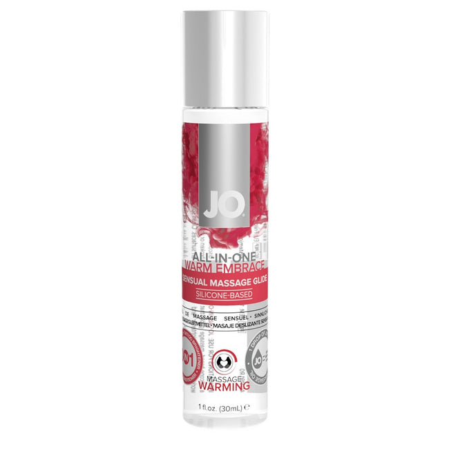 System JO All-In-One Sensual Massage Glide silikonowy lubrykant do masażu Warm Embrace 30ml
