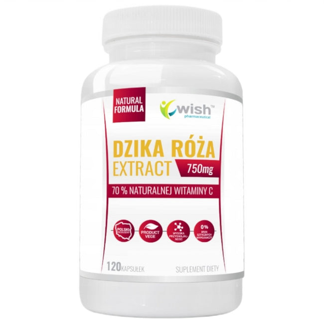 WISH Pharmaceutical Dzika Róża Extract 750mg suplement diety 120 kapsułek