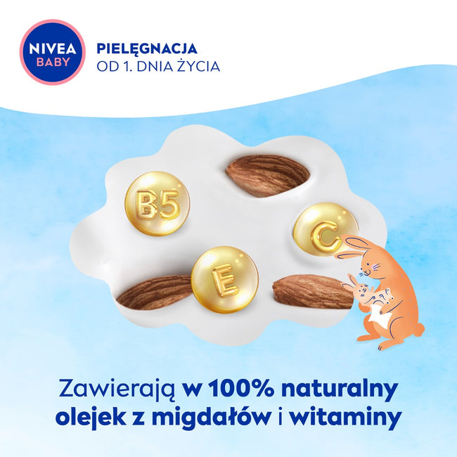 Nivea Baby Soft & Cream chusteczki biodegradowalne 4x57szt